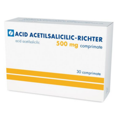 Acid Acetilsalicilic 500 mg, 30 comprimate